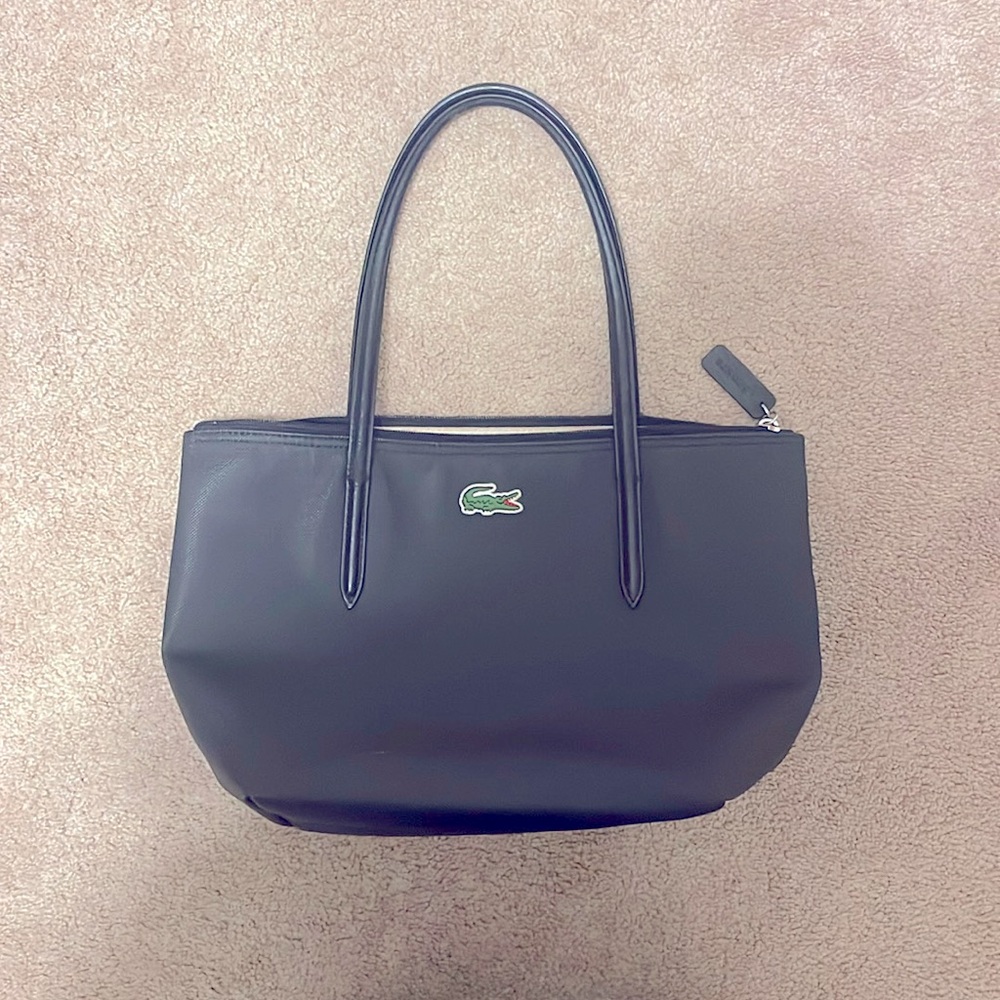 Lacoste - (Black) small zipped tote